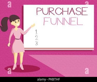 Handschrift Text schreiben Purchase Funnel. Begriff Sinne Verbraucher Modell veranschaulicht, Kundenerfahrung. Stockfoto