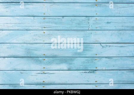 Alte blau lackierte Holzstruktur Stockfoto