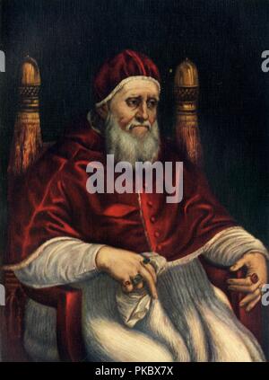 "Papst Julius II.', c 1512, c 1912). Artist: Raphael. Stockfoto