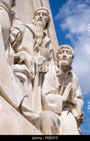 Teil der 'Monument der Entdeckungen" auf den Tejo gelegen; Lissabon, Portugal Stockfoto