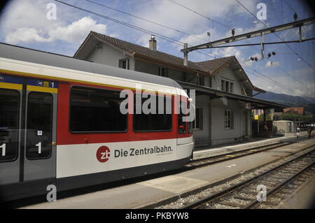 Rund um die Schweiz - Station auf dem Luzern Interlaken Route Stockfoto