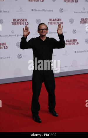 Berlin, Deutschland. September 11,2018. Milan Peschel Besuchen die Premiere des Films 'Klassentreffen 1.0 - Die unglaubliche Reise der Silberruecken" im CineStar am 11. September 2018 in Berlin, Deutschland. ist eine Komödie mit Til Schweiger. Inhalt: Vor 30 Jahren, Nils (Samuel Finzi), Andreas (Milan Peschel) und Thomas (Til Schweiger) aus der High School graduierte, nun die drei 40er Jahre zu einem Klassentreffen eingeladen werden. Bild: Sao Struck/Alamy leben Nachrichten Stockfoto