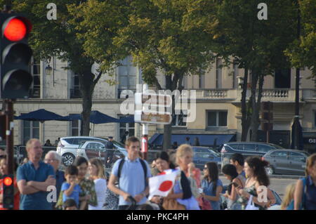 Paris, Frankreich. 12. Sep 2018. Emmanuel Längestrich erhält Naruhito, dem späteren Kaiser von Japan. Chateau de Versailles. (Vorort von Paris).12 September 2018. ALPHACIT NEWIM/Alamy leben Nachrichten Stockfoto