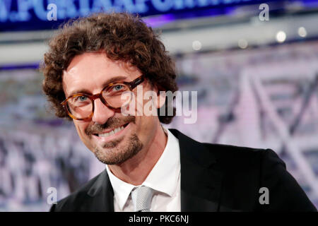 Danilo Toninelli Roma 12/09/2018. Trasmissione tv Porta a Porta Rom, 12. September 2018. Tv-show Porta a Porta Foto Samantha Zucchi Insidefoto Stockfoto