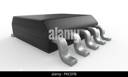 Elektronischen Schaltkreis Paket SSOP 3D-Darstellung Stockfoto