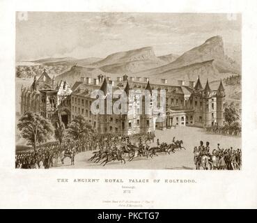 "Die alten königlichen Holyrood Palace. Edinburgh, Mitte des 19. Jahrhunderts. Artist: Unbekannt. Stockfoto