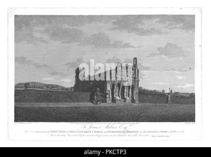 'Blick nach Westen von King Edward's Kapelle auf Wakefield Brücke in der Grafschaft York', c 1800. Künstler: William Byrne. Stockfoto