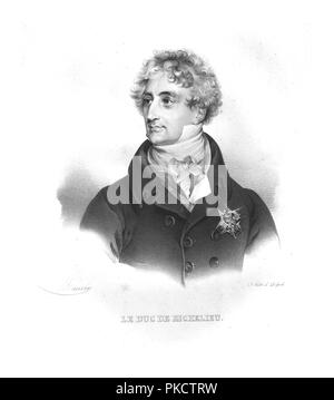 Armand-Emmanuel de Vignerot du Plessis, 1820. Artist: Maurin. Stockfoto