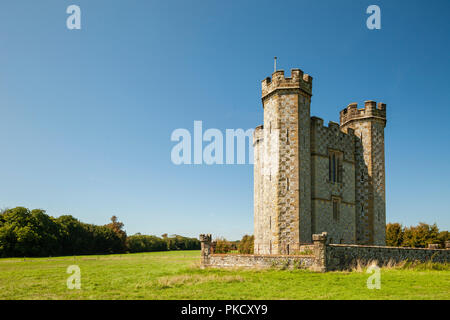 Sommer am Nachmittag an Hiorne Turm in Arundel Park, West Sussex, England. Stockfoto