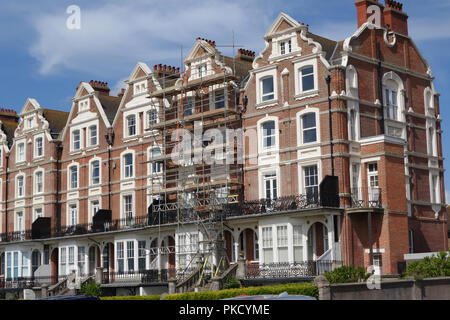 Meer Stadthäuser in Bexhill-on-Sea, Großbritannien Stockfoto