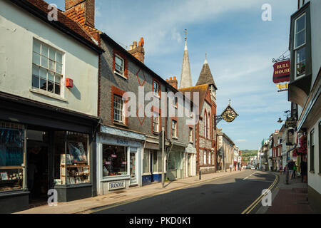 High Street in Lewes, East Sussex, England. Stockfoto