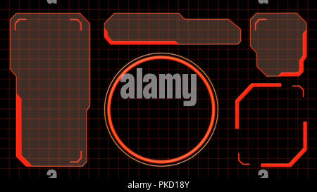 3D-Rendering für eine High-tech-hud Stockfoto