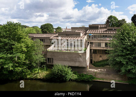 Dunelm Haus ein Beispiel für 1960 brutalist Architecture diese konkrete Gebäude wie Studenten Union für Durham Universität dient Stockfoto