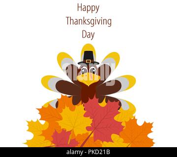 Thanksgiving Day, Banner mit Blätter im Herbst Stock Vektor
