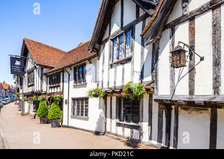 Das 15. Jahrhundert Swan Inn in Lavenham, Suffolk UK Stockfoto