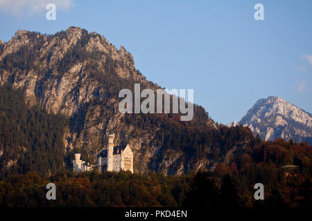 Sonnenuntergang an den Königsschlössern Stockfoto