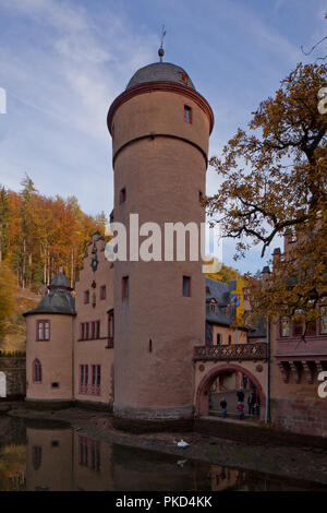 Herbstlicher Spessart bei Mespelbrunn Stockfoto