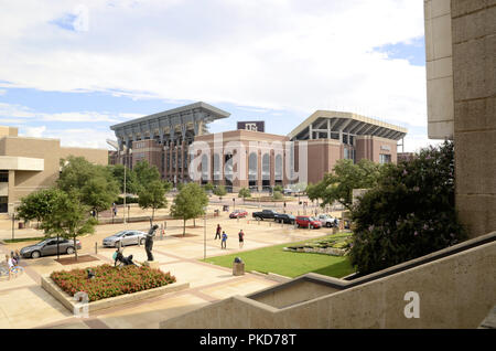 Nordostecke von Kyle Feld, mit einer Kapazität von 102,995 Personen, auf dem Campus der Texas A&M University in College Station, Texas, USA. Stockfoto