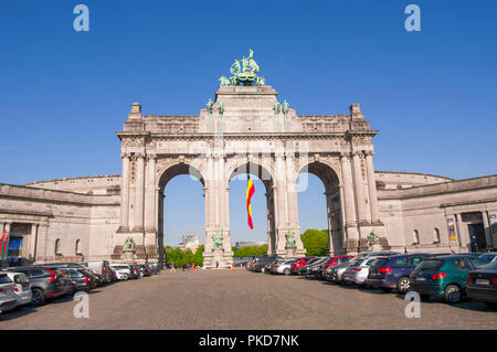 Triumphbogen (Jubilee Park, Parc du Cinquantenaire) Brüssel, Belgien, Europa Stockfoto