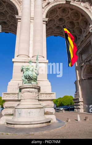 Triumphbogen (Jubilee Park, Parc du Cinquantenaire) Brüssel, Belgien, Europa Stockfoto