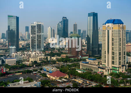 Die Skyline der Stadt, Jakarta, Java, Indonesien Stockfoto