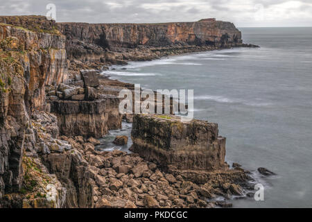 St. Govan's Kopf, Pembrokeshire, Wales, UK, Europa Stockfoto