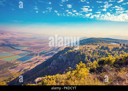 Blick vom Menara mount, Oberen Galiläa, Israel Stockfoto