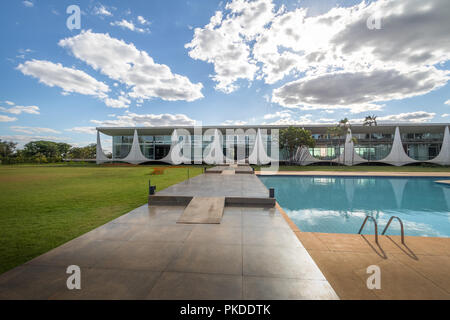 Alvorada Palace Pool - Brasilia, Distrito Federal, Brasilien Stockfoto