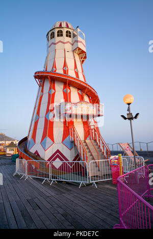 Helter Skelter auf Clacton Pier an No1 Nordsee. Stockfoto