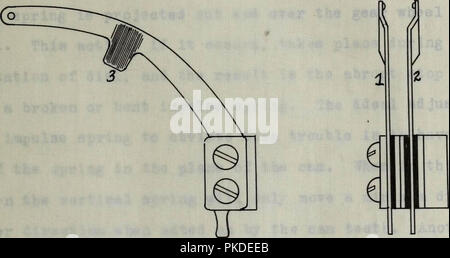 "Betrieb und Einstellungen der automatischen drei Kabel Telefon' (1915) Stockfoto