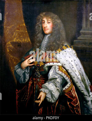 König James II. (1633-1701) James II und VII., König von England und Irland als James II. und König von Schottland als James VII. Gemälde von Peter Lely Stockfoto