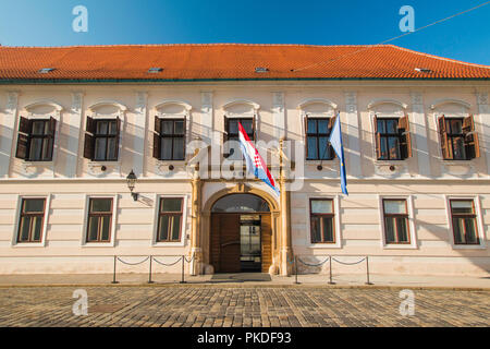 Palast der kroatischen Regierung auf St Mark's Square in Zagreb Stockfoto