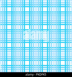 Nahtlose tartan plaid Muster. Karierten Stoff Textur drucken in dunklem Graublau, Marine, Hellblau und Weiß eps 10. Stock Vektor