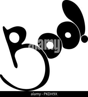 Vektor Booo von Halloween Inschriften. Vektor Booo von Halloween Inschriften. Stock Vektor