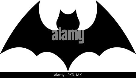 Vektor Silhouetten von Fledermäusen. Halloween Schwarze fledermaus Symbol. Halloween Symbol. Stock Vektor