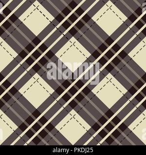 Tartan Muster, Schottische traditionelle Stoff, orangefarbenen Hintergrund. Eps 10. Stock Vektor