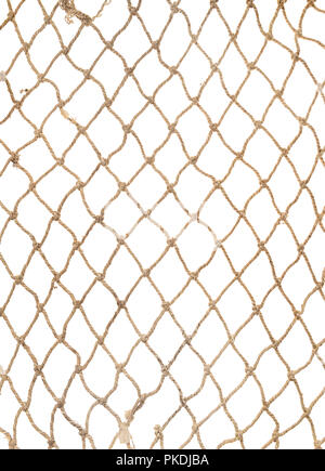 Seil net Muster oder eine Struktur für Fußball, Fußball, Volleyball, Tennis und Fischer, auf weißem Hintergrund Stockfoto