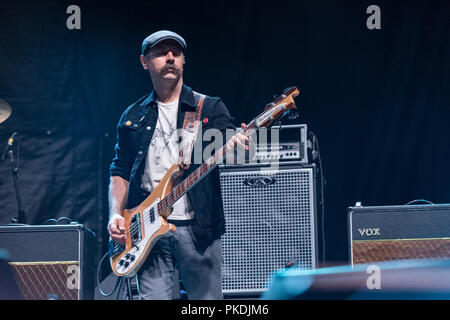 Kanadisch-Musiker Matt Mays und seine Band bei Skookum Music Festival im Stanley Park in Vancouver am 7. September 2018 Stockfoto