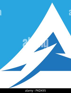 Einen Brief Blitz Logo Vorlage Vektor icon Abbildung design Stock Vektor