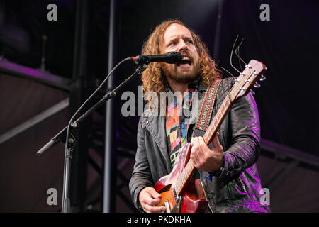 Kelowna band Yukon Blond bei Skookum Music Festival im Stanley Park in Vancouver am 7. September 2018 Stockfoto