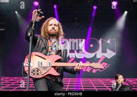 Kelowna band Yukon Blond bei Skookum Music Festival im Stanley Park in Vancouver am 7. September 2018 Stockfoto