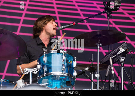 Kelowna band Yukon Blond bei Skookum Music Festival im Stanley Park in Vancouver am 7. September 2018 Stockfoto