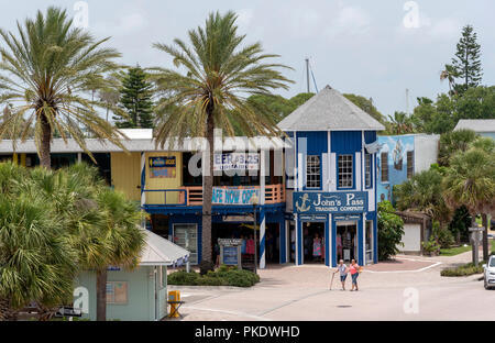 John's Pass Village und der Promenade, Florida, USA Stockfoto