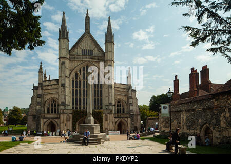 Kathedrale von Winchester, Hampshire, England. Stockfoto