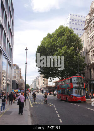 Die Oxford Street London August 2018 Stockfoto