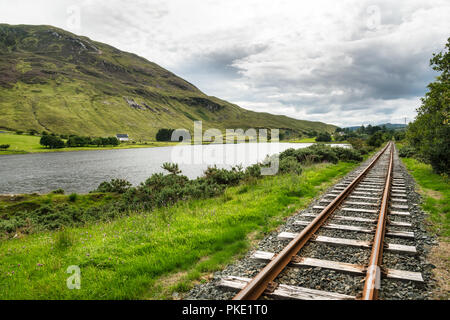 Dies sind alte Gleise neben Lough Finn in Donegal Irland Stockfoto