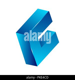 Abstrakten 3d square Logo, Ecke geometrische Form, symmetrisches Symbol, Quadrat, Quadrat Form Firmenlogo Stock Vektor