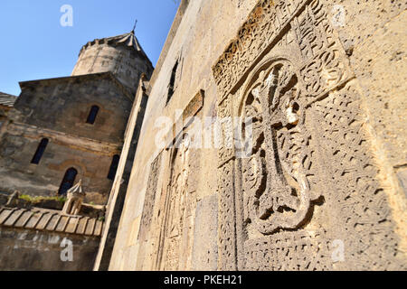 Armenien, Tatev Kloster ist ein 9. Jahrhundert historisches Denkmal. Es ist eines der ältesten und berühmtesten Klosteranlagen in Armenien, Goris Stadt, Kha Stockfoto