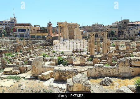 Römische Ruinen von Baalbek im Libanon: runde Tempel der Venus Stockfoto