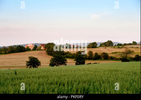 Die Täler rund um Empury im Parc Naturel Régional du Morvan, in der Nièvre (Frankreich, 24/06/2010) Stockfoto